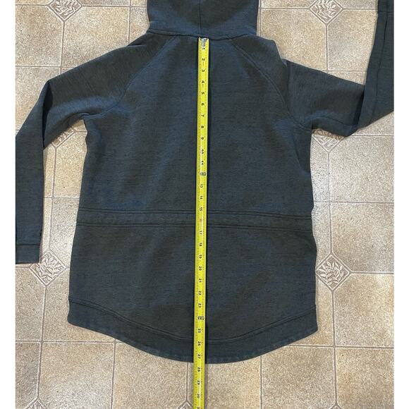 Nike Womens Medium Dark Green Off-Center Full Zip Hoodie Jacket 684928-325 - Picture 6 of 12